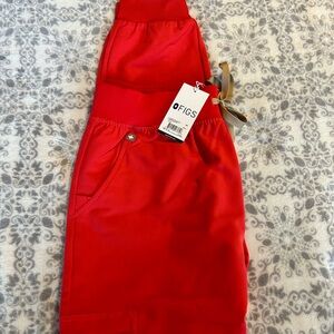Figs Bright Red Jogger Scrub Pants-MR